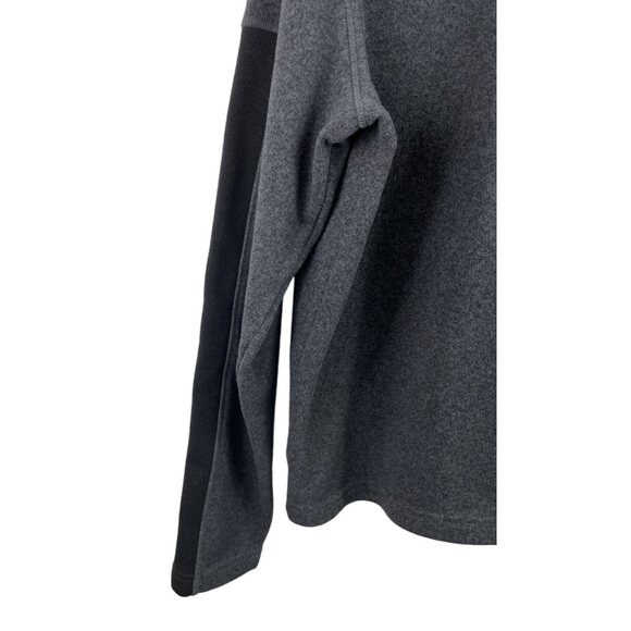 Land's End Mens Size XL (46-48) Gray/Black 1/4 Zip Long Sleeve Sweater - Picture 4 of 8
